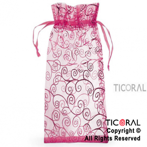 BOLSA ORGANZA FUCSIA 15X25 ARABESCO HS3971-2 x 1